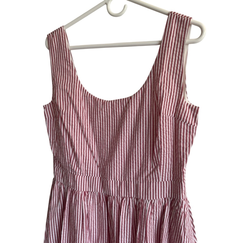 Kiel James Patrick Striped Seersucker Mini Dress, Size 6 - Picture 3 of 11